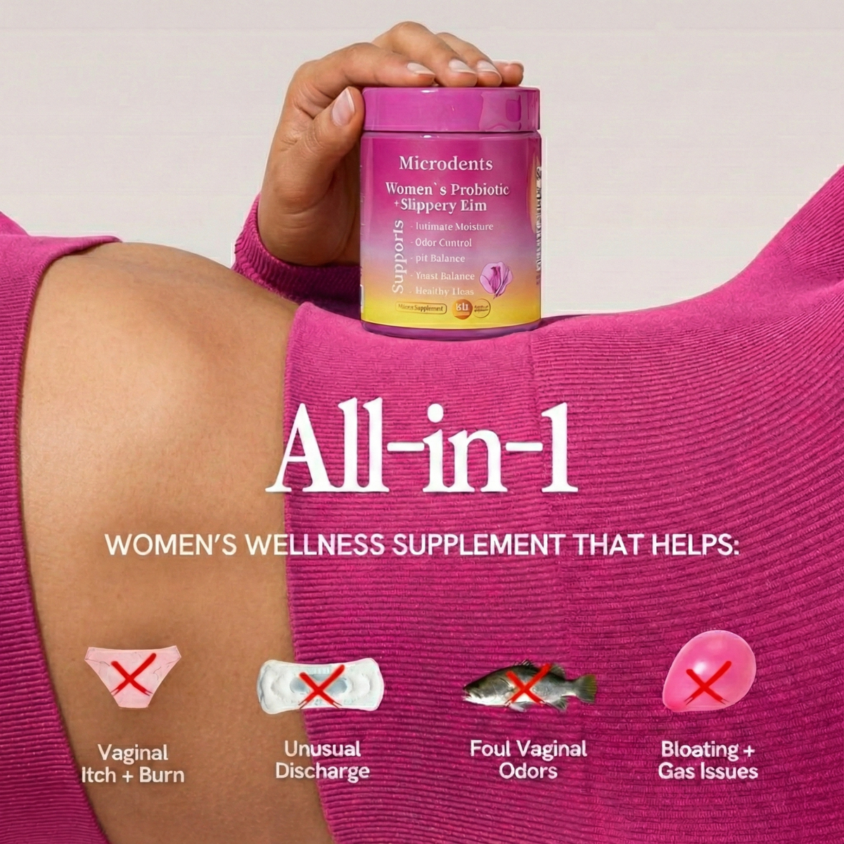 Vaginal Probiotic + Prebiotic - Say Goodbye To Odor, Dryness & Uncomfortable Intimacy